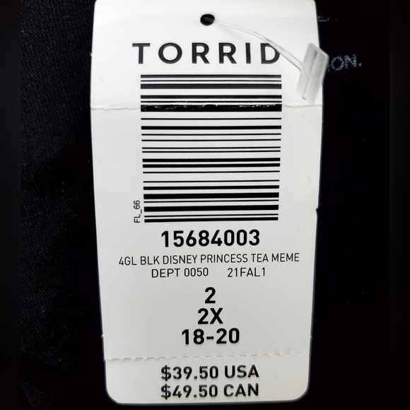 TORRID DISNEY Princess My Group Chat Meme Slim Fit Tee! - Picture 8 of 8